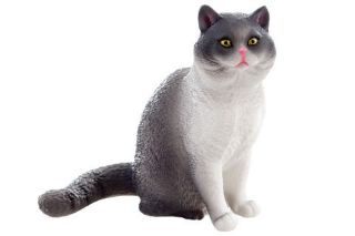 Obrázek z Figurka Kočka šedo-bílá 9cm 